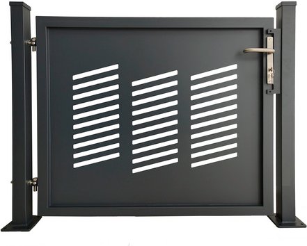 Einzeltor »Stockholm«, Aluminium, BxH: 120 x 110 cm - schwarz