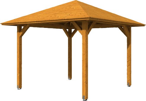 SKANHOLZ Pavillon »Cannes 1«, Zeltdach, viereckig, BxHxT: 374 x 314 x 374 cm - beige