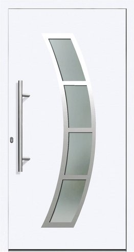 KNOCK Flügelüberdeckende Kunstoff-Haustür »NEW YORK «, weiß - weiss