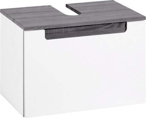 HELD MÖBEL Waschbeckenunterschrank »Siena«, BxHxT: 60 x 40 x 35 cm, Anschlagrichtung: links/rechts - weiss