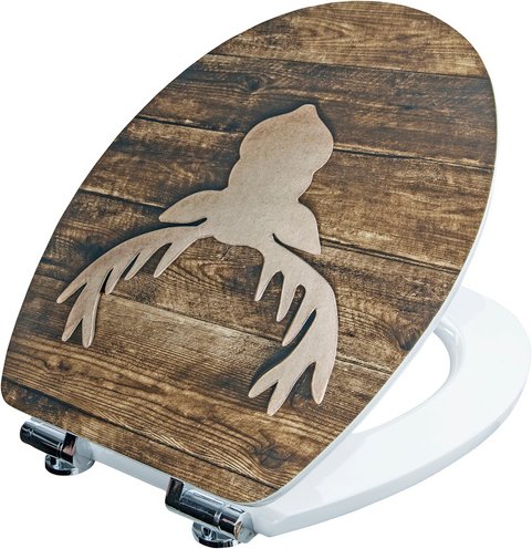 CORNAT WC-Sitz »ART OF ACRYL«, MDF, D-Form, mit Softclose-Funktion - bunt