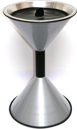 SZAGATO Aschenbecher, BxHxL: 40 x 70 x 40 cm, für: innen/überdachter Außenbereich - silberfarben