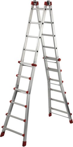 HAILO Teleskopleiter »M80«, 4 Sprossen, Aluminium - silberfarben