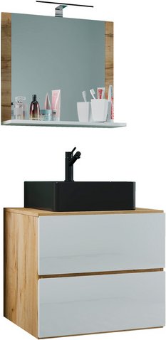 VCM Waschplatz-Set »Lendas«, 3-tlg., 60 cm, braun