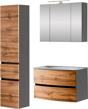 HELD MÖBEL Waschtisch-Set »KOPENHAGEN«, 6-teilig - braun