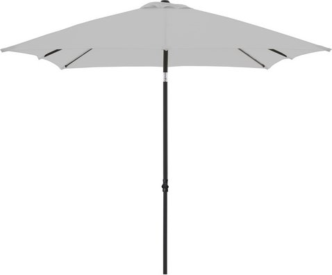 derby® Sonnenschirm »Basic Push up«, BxHxL: 14 x 253 x 208cm, abknickbar, Sonnenschutzfaktor: 50+ - grau