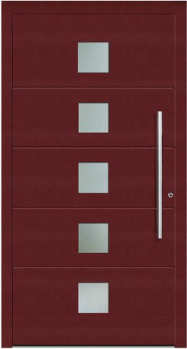 KNOCK Aluminium-Haustür »Terra Nova«, purpur - rot