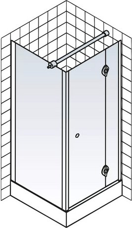 Thumbnail - SCHULTE Eckdusche »MasterClass«, chromoptik, 90x90 cm, Tür rechts - silberfarben