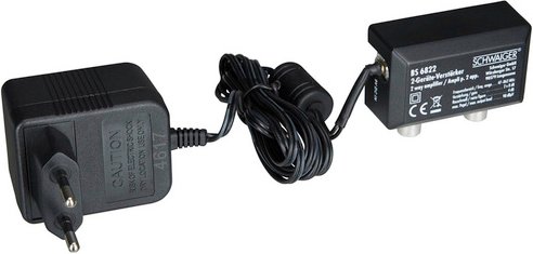 Thumbnail - SCHWAIGER Zweigeräteverstärker, Schwarz, 2x 8 db