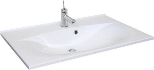 FACKELMANN Waschbecken »CAPRI«, BxHxT: 80,1x15,7x50 cm - weiss