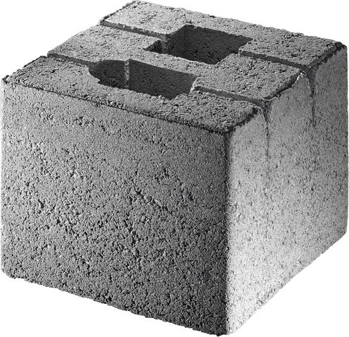 Diephaus Fundamentstein »Zaunpfosten«, BxHxL: 20 x 17 x 20 cm, Beton - grau