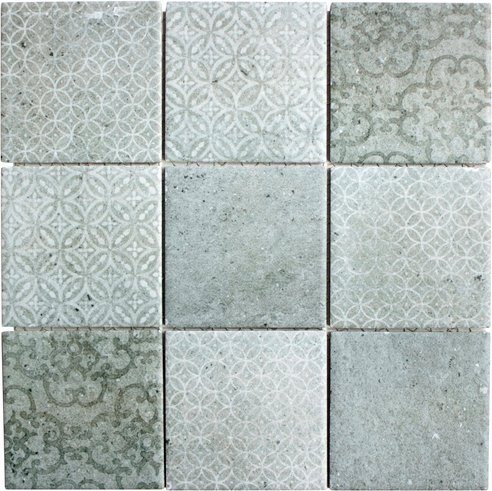 HuH Mosaik Mosaikfliese »Retro«, BxL: 29,8 x 29,8 cm, Wandbelag/Bodenbelag - grau