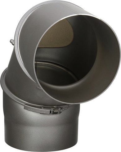 FIREFIX® Rohrbogen, Ø: 15 cm, Stärke: 2 mm, Stahl - grau