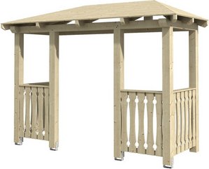 SKANHOLZ Vordach »Wismar 6«, 351 x 134 cm (BxT), nordische Fichte, natur - beige