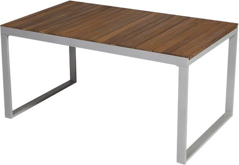 MERXX Ausziehtisch »Silano«, BxHxT: 150 x 74 x 90 cm, Tischplatte: Akazienholz - silberfarben