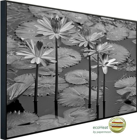 Thumbnail - papermoon Infrarotheizung »EcoHeat - Seerosen, Teich, Blüten, Blätter«, Matt-Effekt - bunt