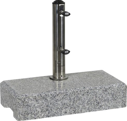 CASAYA Schirmständer »GARDEN LIVING«, Edelstahl/Granit, Rohrdurchmesser: 25/32/38/48 mm - grau