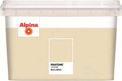 ALPINA Wandfarbe »PANTONE«, Bone White, matt, 2,5 l - weiss