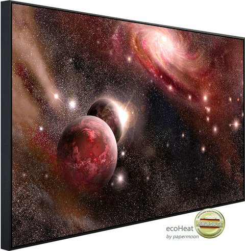 papermoon Infrarotheizung »EcoHeat - universum mit Planeten«, Matt-Effekt - bunt