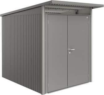 Thumbnail - BIOHORT Gerätehaus »AvantGarde®«, Stahl, BxHxT: 174 x 218 x 214 cm (Außenmaße inkl. Dachüberstand) - silberfarben