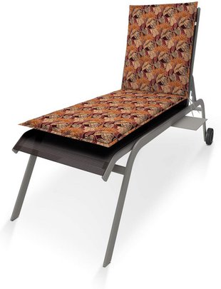 DOPPLER Auflage »Living«, BxL: 60 x 195 cm, mit Dekor-Muster, braun/orange, für Gartenliegen - braun | orange