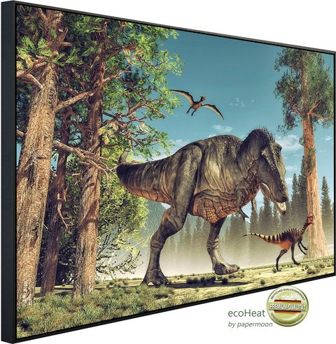 Thumbnail - papermoon Infrarotheizung »EcoHeat - Dinosaurier «, Matt-Effekt - bunt
