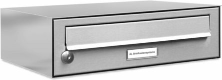 AL BRIEFKASTENSYSTEME Briefkasten, Parteien: 1, BxHxT: 38,5 x 11,5 x 27,5 cm - silberfarben