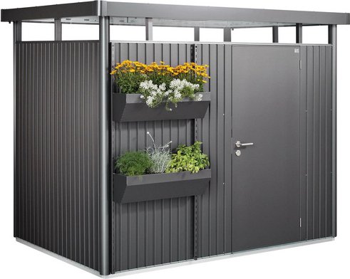 BIOHORT Blumenkasten »FloraBoard«, BxH: 82 x 188 cm, dunkelgrau, Stahlblech