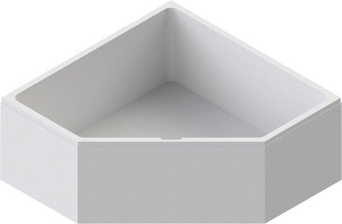 OTTOFOND Wannenträger »Miami«, BxHxL: 122,5 x 57 x 122,5 cm, weiß - weiss