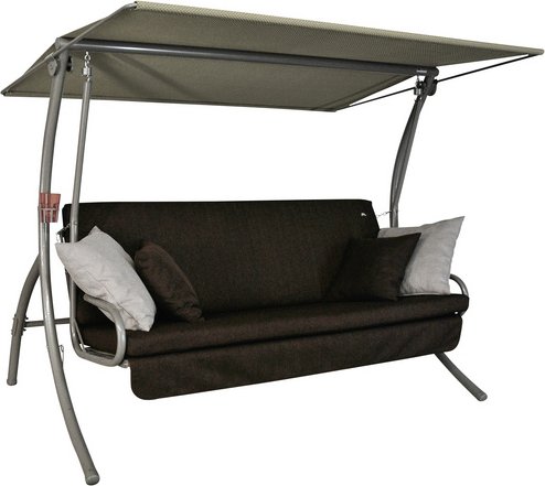 Thumbnail - ANGERER FREIZEITMÖBEL Hollywoodschaukel »Drift Smart«, 3-Sitzer, inkl. Auflagen - braun