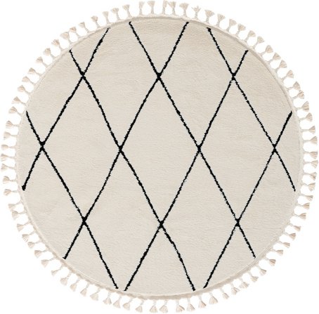 My Flair Teppich »Moroccan Enthusiasm«, rund, Polypropylen (PP), weiß - weiss