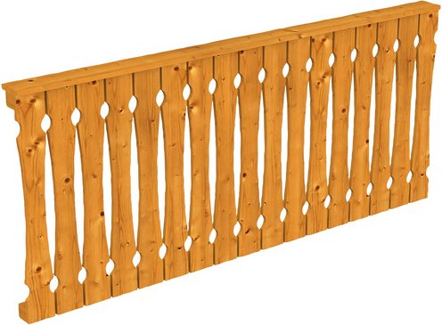 SKANHOLZ Brüstung, B x H: 220 x 96 cm, Holz, Farbe: eiche hell