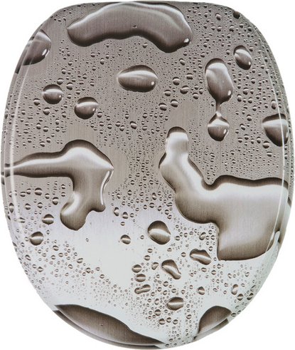 Sanilo WC-Sitz, BxL: 37,7 x 47 cm, Dewdrop - grau