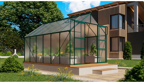 VITAVIA Gewächshaus »Mars Plus 9900«, BxHxL: 257 x 238 x 383 cm - gruen