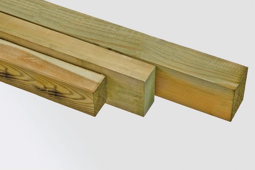 WOLFF Fundamenthölzer für Gartenhäuser, BxH: 230 x 7,5 cm, Kiefernholz - braun