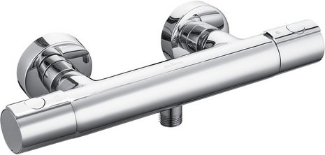 WELLWATER Wannen- und Brausethermostat »Bari«, Messing, verchromt - silberfarben