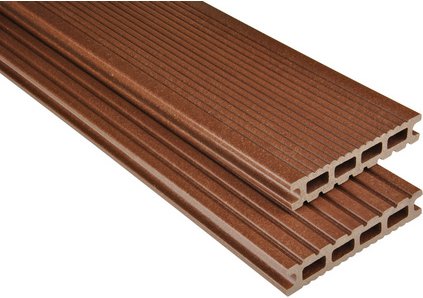 WPC-Terrassendielen, 300 x 14,5 x 0,26 cm, WPC, braun