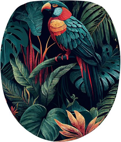 Sanilo WC-Sitz »Exotic«, mit Absenkautomatik Exotic, Grün, Oval - gruen