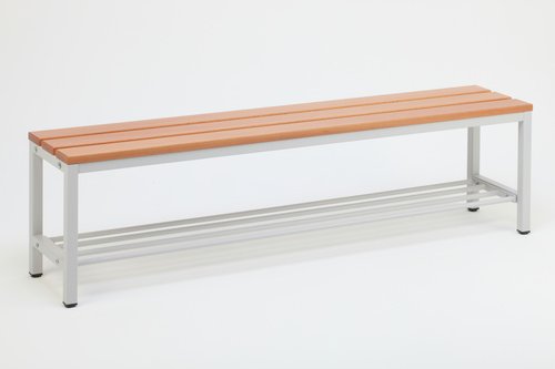 SZAGATO Umkleidebank, BxHxT: 30 x 42 x 150 cm, Stahl/Holz - grau