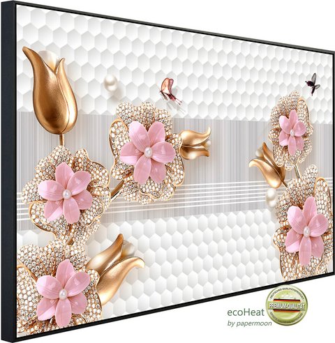 Thumbnail - papermoon Infrarotheizung »EcoHeat - Muster mit Blumen «, Matt-Effekt - bunt