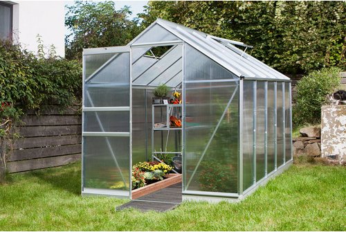 VITAVIA Gewächshaus »Apollo«, 5 m², Kunststoff/Aluminium, winterfest - silberfarben