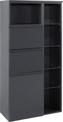 HELD MÖBEL Midischrank »Cardiff«, BxHxT: 65 x 130 x 35 cm - grau