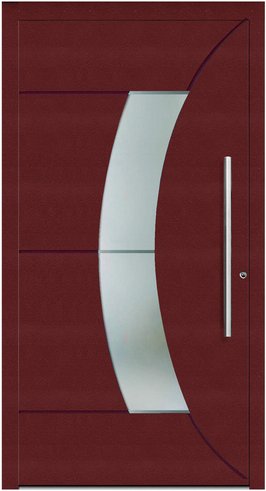 KNOCK Aluminium-Haustür »Terra Nova«, purpur - rot