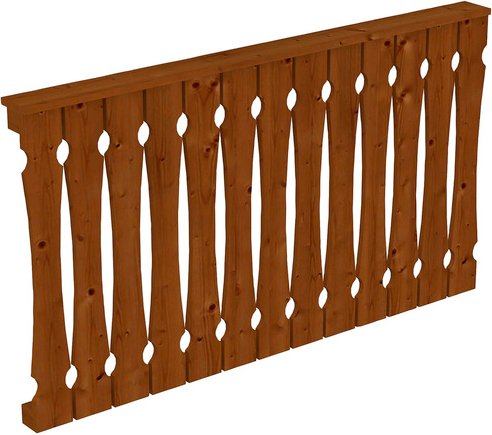 SKANHOLZ Brüstung, B x H: 170 x 96 cm, Holz, Farbe: nussbaum