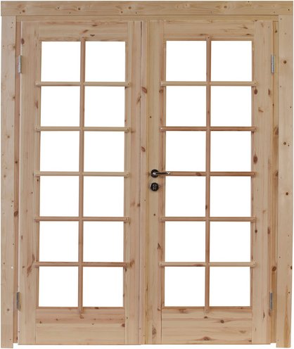 Doppeltür »Lars XL 70 Iso«, Kiefernholz, Natur - beige