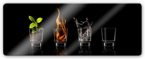 K&L Wall Art Glasbild »Glasbild«, BxH: 80 x 30 cm, Wand Deko Cocktail Elemente