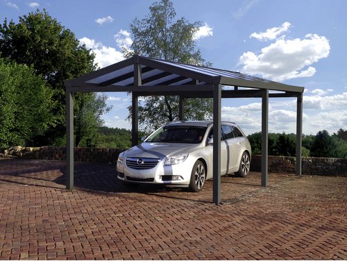 Thumbnail - GARDENDREAMS Carport »Satteldachcarport«, B x T x H: 610 x 600 x 303 cm, anthrazit - grau