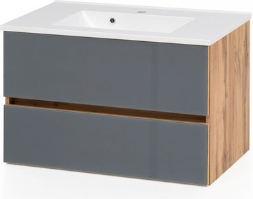 HELD MÖBEL Waschtisch »Helsinki«, BxHxT: 80 x 54 x 47 cm - grau