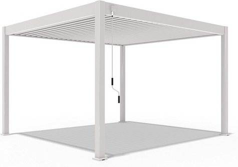 weide Pergola »Deluxe«, LxB: 3,6 x 4 m, Aluminium, weiß - weiss