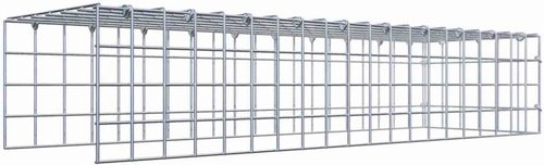 Thumbnail - Gabiona Gabione, silbergrau, Maschenweite 5 cm x 5 cm, C-Ring - silberfarben